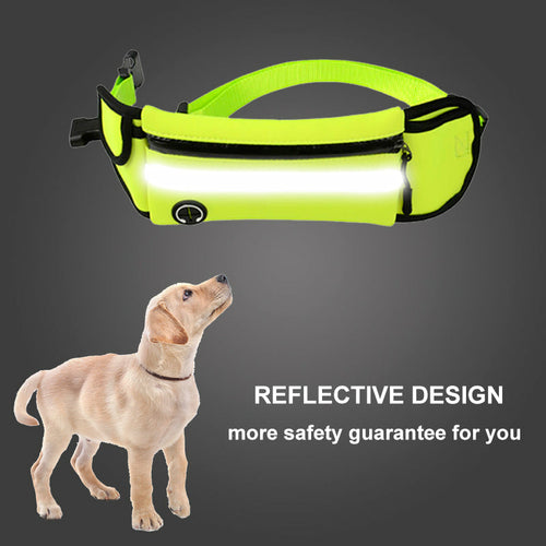 Dog Waist Running Harness - Traction Rope Reflective & Waterproof
