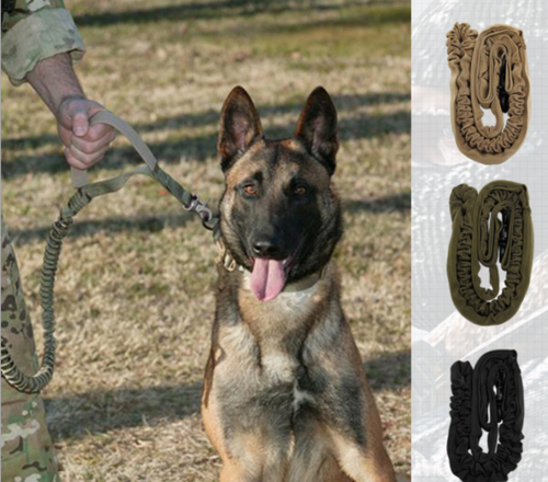 Military Style Dog Leash With Highly Reflective Threads