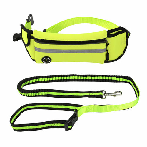Dog Waist Running Harness - Traction Rope Reflective & Waterproof