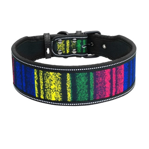 Nylon Reflective Patterned Dog Collar