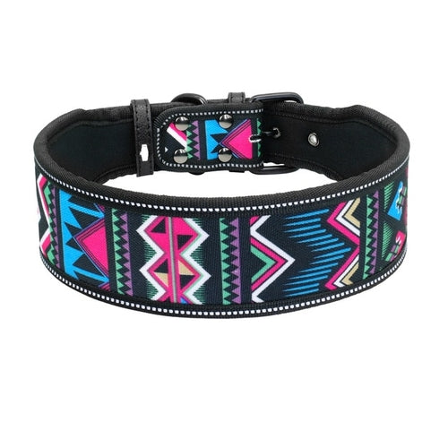 Nylon Reflective Patterned Dog Collar