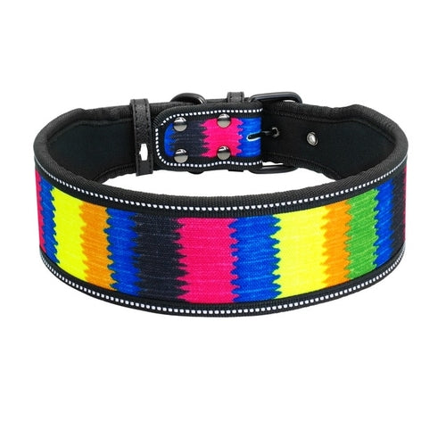Nylon Reflective Patterned Dog Collar