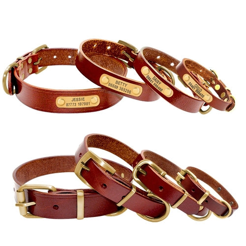 Leather Personalised Dog Collars