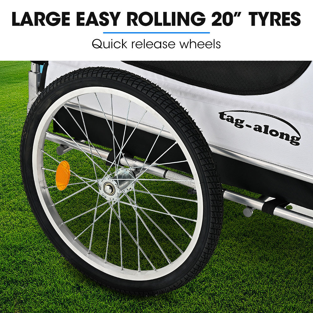 NNEMB Pet & Cargo Bike Trailer, Bicycle Pet & Cargo Trailer, Jogger, Cargo Carrier, Blue