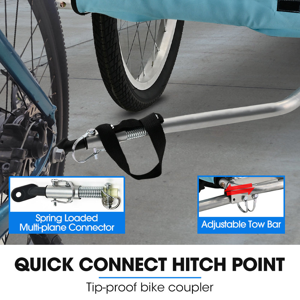NNEMB Pet & Cargo Bike Trailer, Bicycle Pet & Cargo Trailer, Jogger, Cargo Carrier, Blue