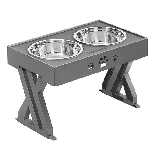 Stainless Steel Elevated Adjustable Dog Bowl