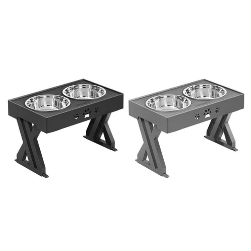 Stainless Steel Elevated Adjustable Dog Bowl