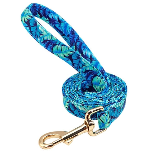 Personalised Floral Dog Collar and Leash Set